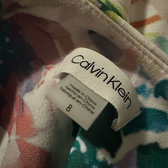 NWT CALVIN KLEIN Floral Garden Party Dress Size 8 - Picture 5 of 12
